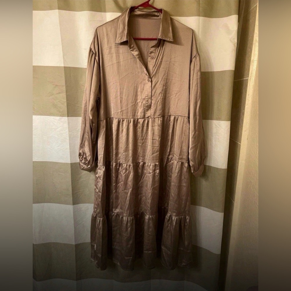 Elegant Tan Women's Dress